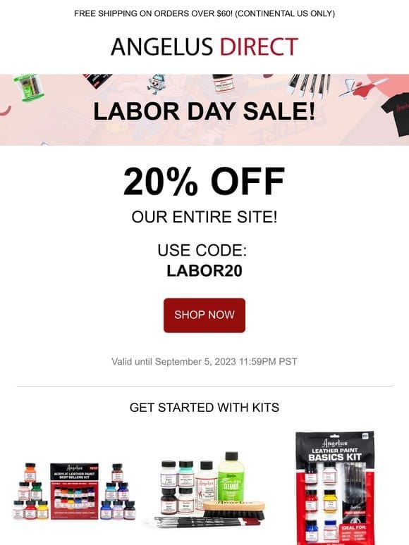 Labor Day Sale! SAVE 20% OFF Our Entire Site!