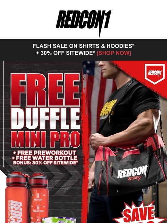 [Last Chance] Free $92 Swag & Supps Bundle + Flash sale on apparel