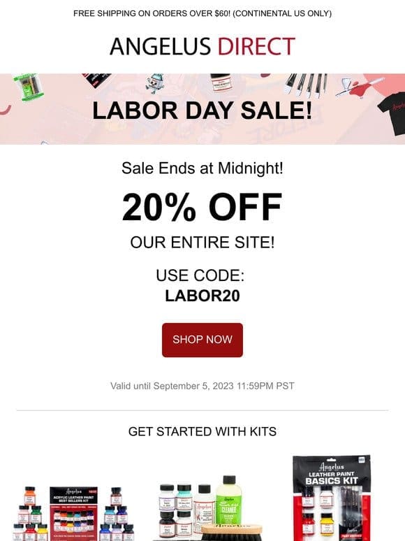 Last Chance to SAVE 20% OFF! Labor Day Sale!