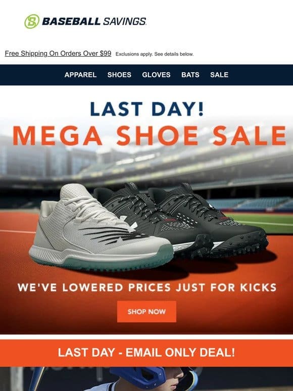 Last Day For Mega Shoe Sale! Unreal Savings Won’t Last Long