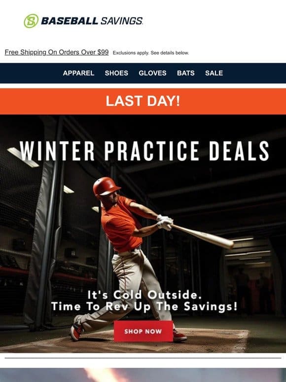 Last Day For Winter Practice Deals! Save Up To 60%!