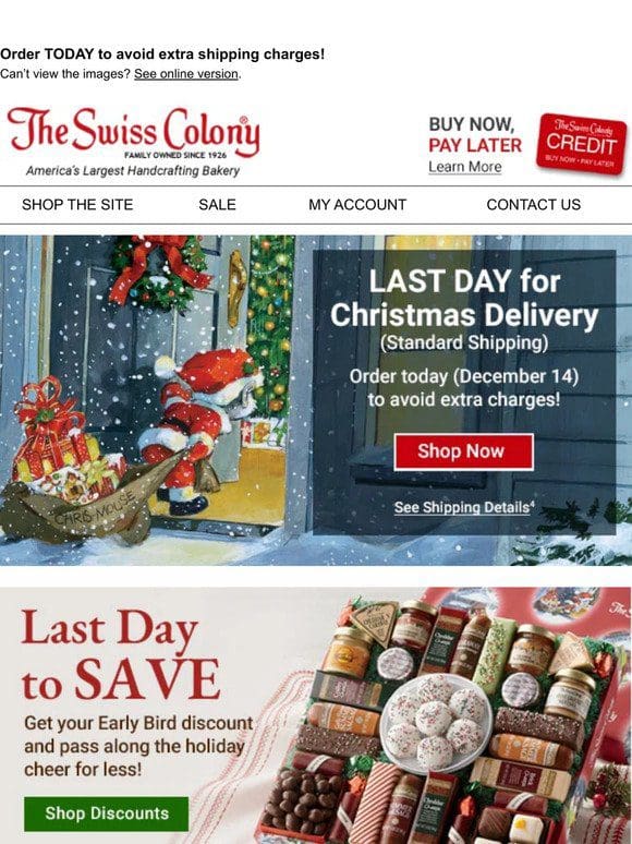Last Day for Standard Christmas Delivery