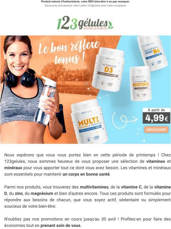 :::  Le printemps est enfin arrivé， découvrez le bon réflexe Tonus – Votre RDV bien-être !