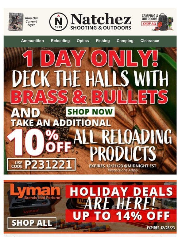 Lyman Holiday Deals Are Here Up to 14% Off!