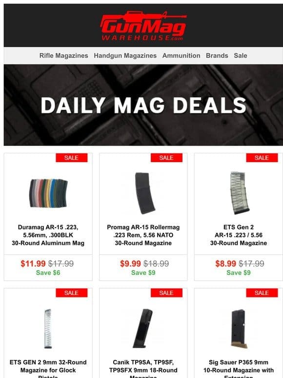 Mag Deals to Get You Through The Week | Duramag AR-15 .223 30 Rd Aluminum Mag for $12