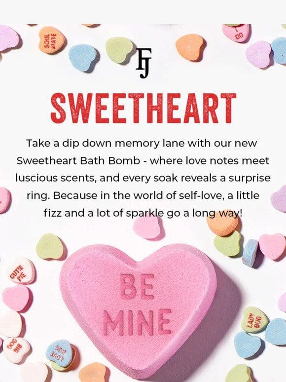 Meet our Sweetheart Bath Bomb