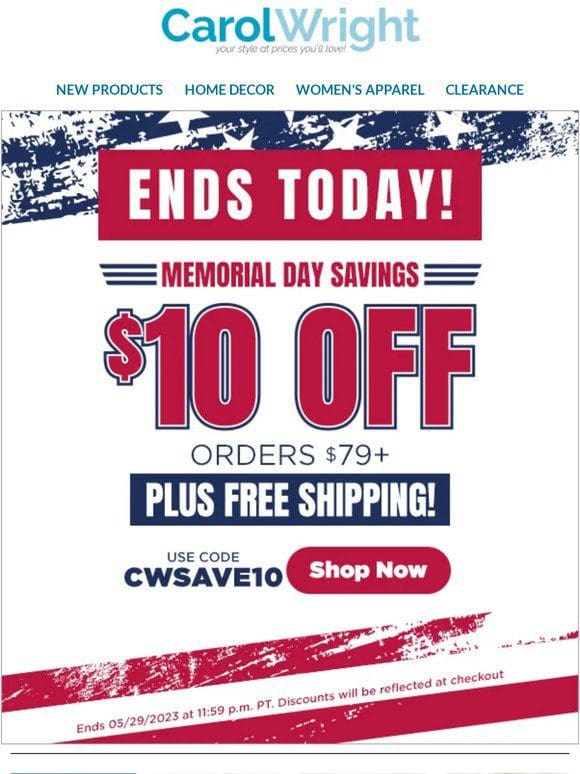 Memorial Day Savings Have Arrived!