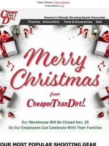 Merry Christmas From the Cheaper Than Dirt Team!