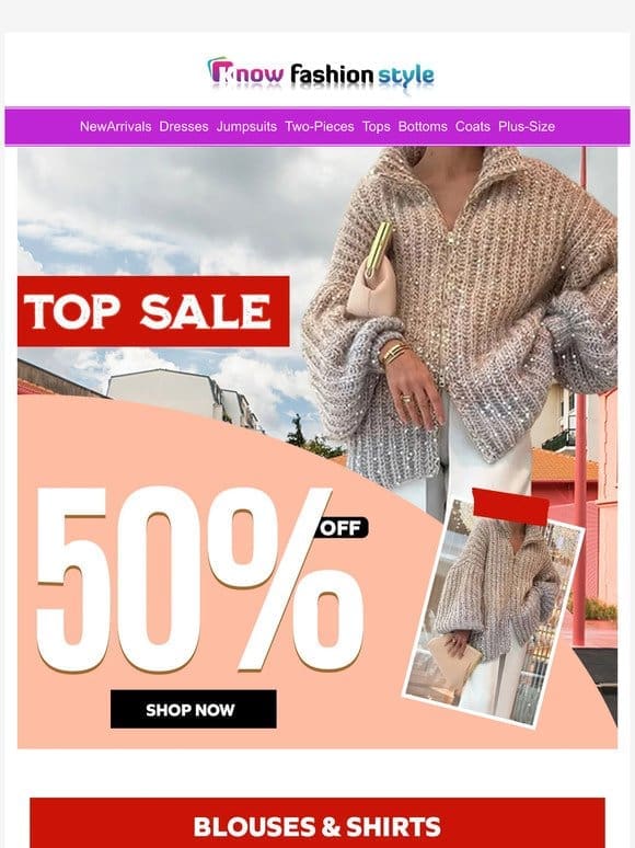 Must have Tops Hot selling on 50%OFF