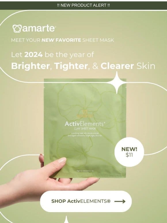 NEW! ActivELEMENTS® – Clay Sheet Mask