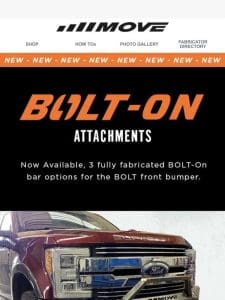 NEW – BOLT-On Attachments ⚡