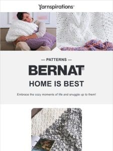 NEW Bernat pillow & blanket patterns