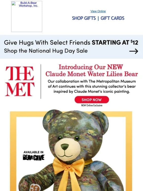 NEW Claude Monet Water Lilies Bear in Collaboration with The Met!