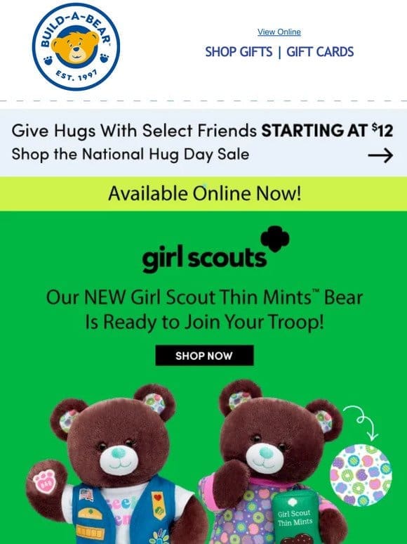 NEW Girl Scout Thin Mints™ Bear Available Online!