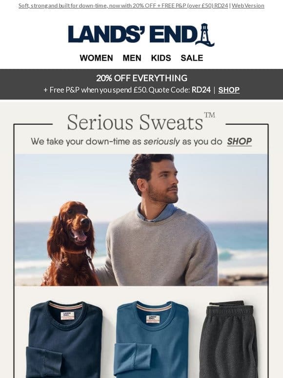 NEW-IN Men’s Serious Sweats gear