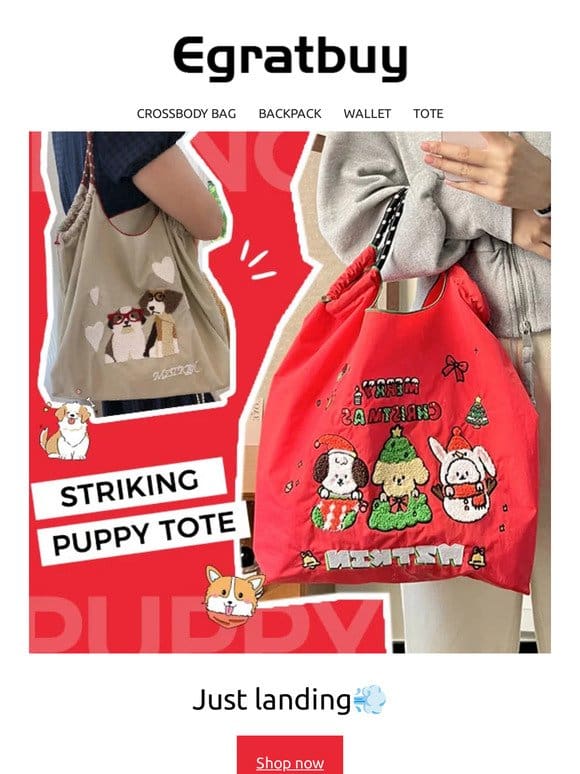 NEW IN: Striking Puppy Tote