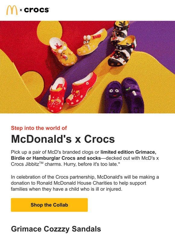 NEW Limited Edition McD’s x Crocs
