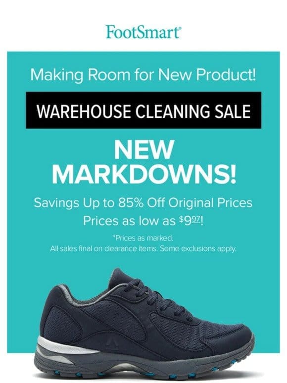 NEW Markdowns!   Warehouse Cleaning Sale!