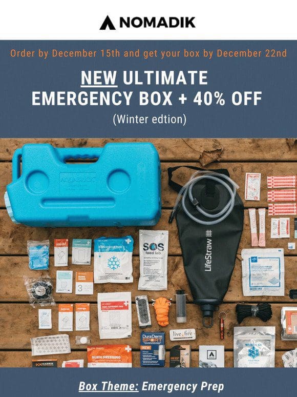 NEW Quarterly = Emergency Box ️