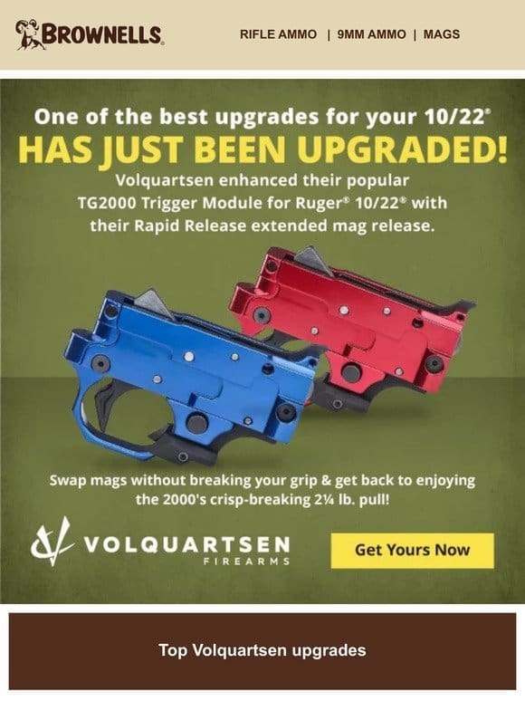 NEW! Volquartsen 10/22 trigger w/Rapid Mag Release