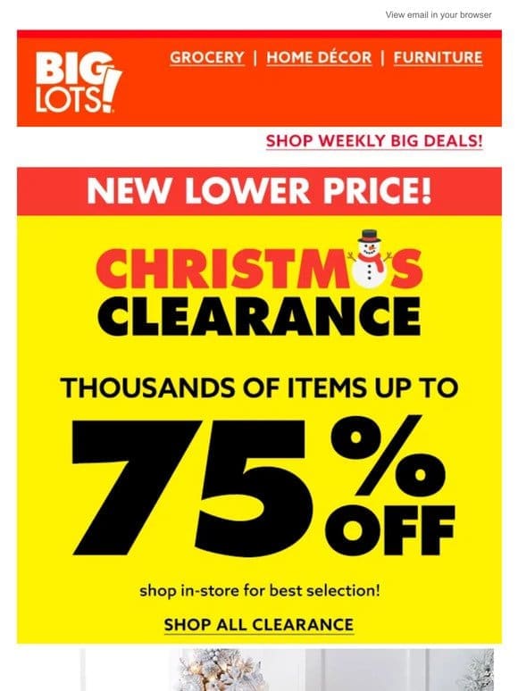 NOW up to 75% off Christmas Clearance!