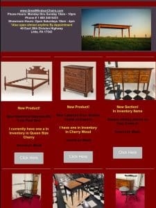 New Handcrafted Furniture Pieces and In Inventory Items – Great Windsor Chairs