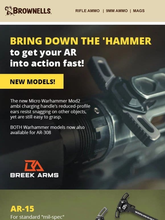 New Models! Warhammer ambi charging handle