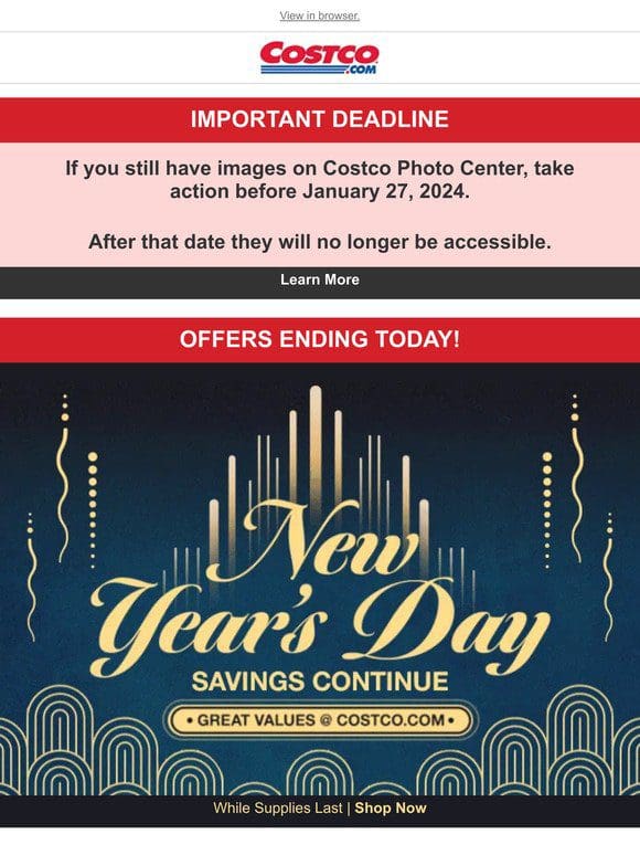New Year’s Savings Event Ends TODAY， Don’t Miss Out!