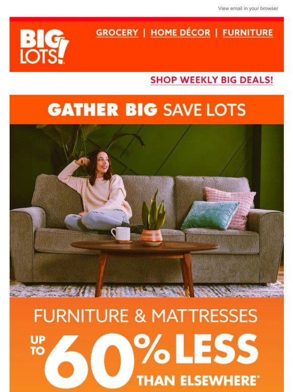 New Year， New Comforts: Furniture & Mattresses 60% OFF!