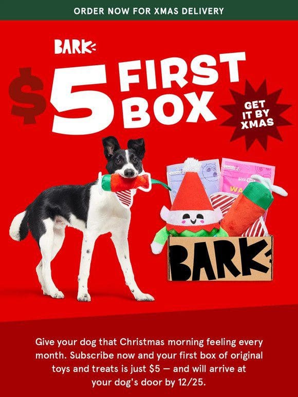 No biggie… just a   $5 FIRST BOX FLASH SALE