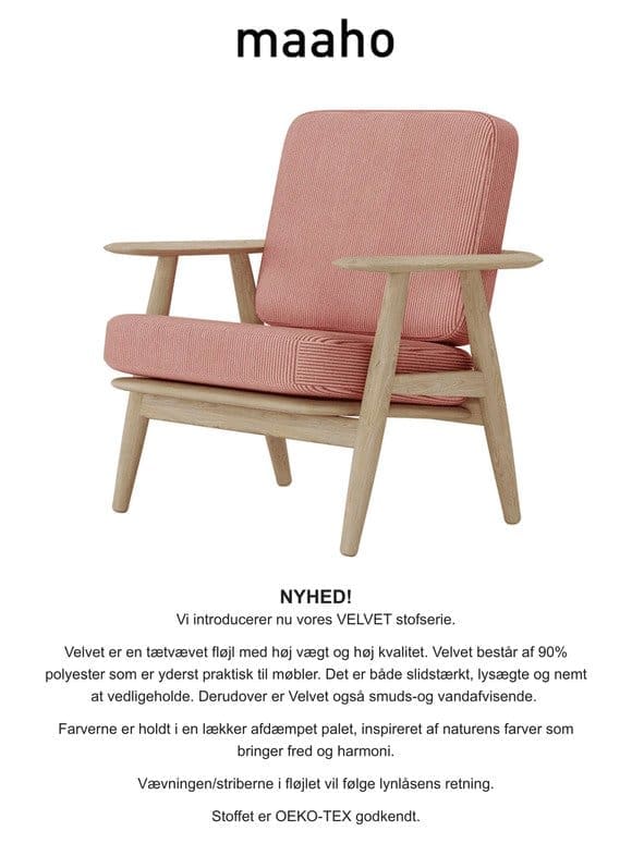 Nyhed – Nye stofserier Velvet