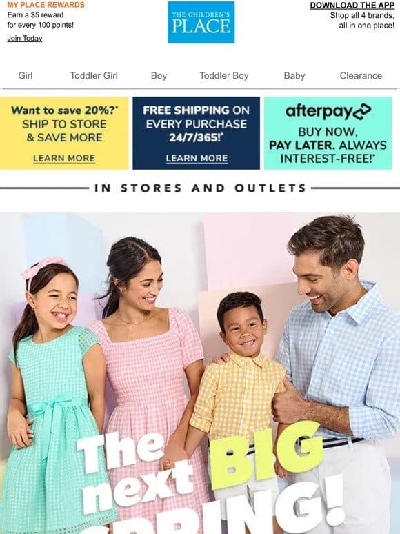 OPEN NOW: save up to 40% off Matching Family EASTER outfits!