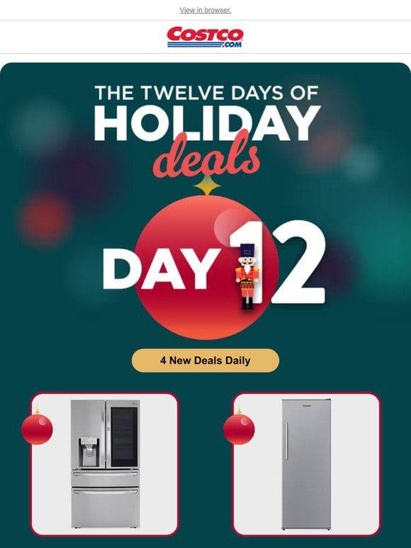 On the 12th Day of Holiday Deals， Costco Has for You….