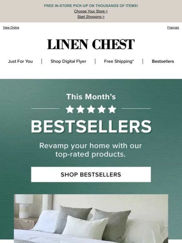 Our  Best for your  Home: Shop this month’s BESTSELLERS!