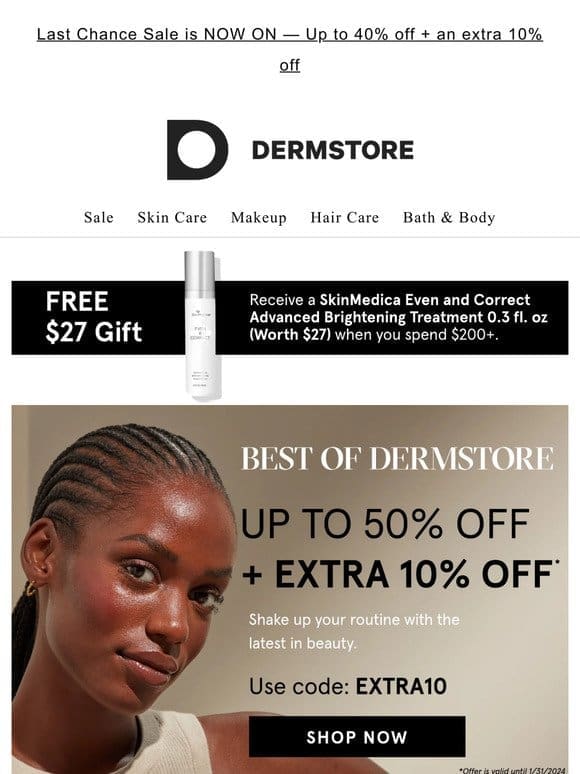 Our Best of Dermstore kits are now up to 60%(!!) off