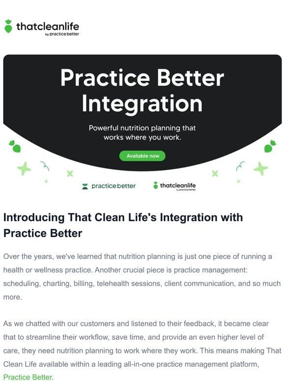 Our Integration with Practice Better is here!