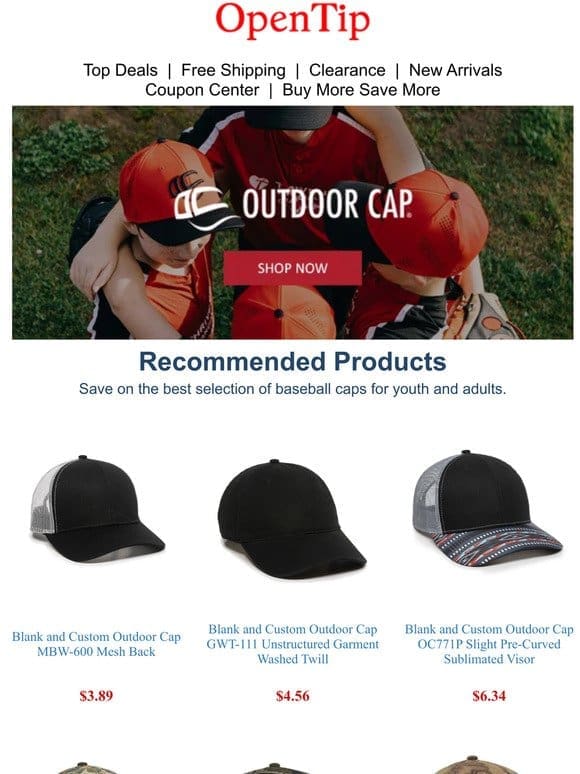 Outdoor Cap Sale: Stylish Baseball Caps at Super Low Prices