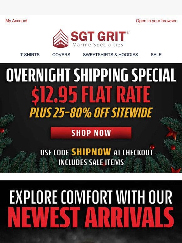 Overnight Shipping Ends Soon!