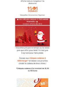 Pensez aux chèques cadeaux pour Noël