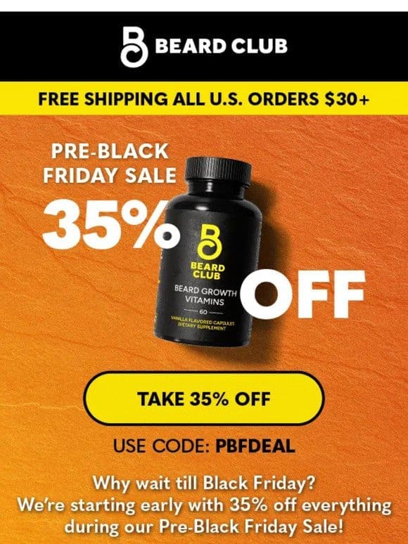 Pre-Black Friday Sale!