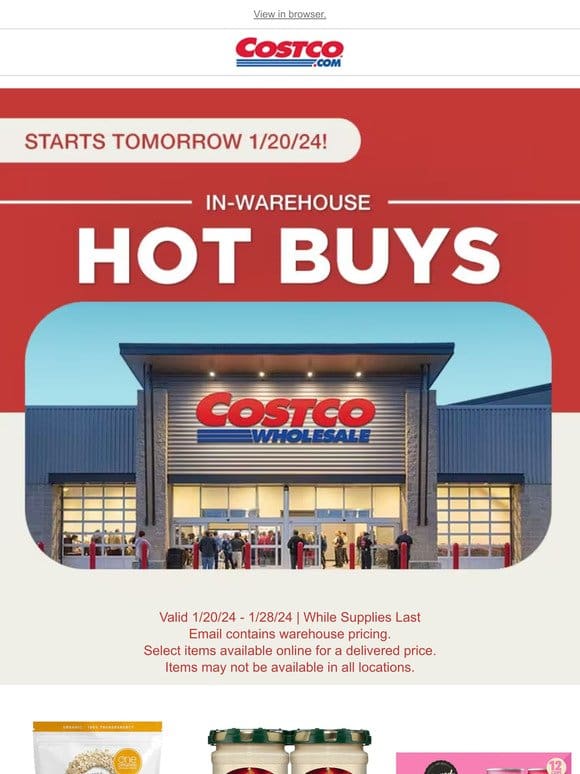 Preview Tomorrow’s In-Warehouse Hot Buys!