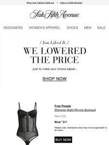 Price Drop Alert! Buy your Free People bodysuit & more now…