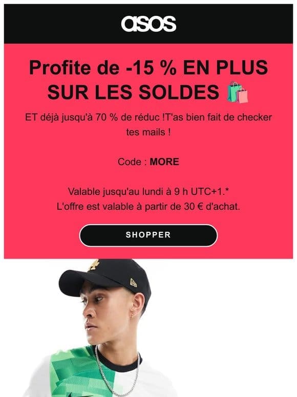 Profite de -15 % EN PLUS SUR LES SOLDES