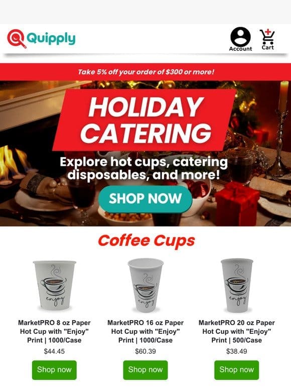 RE: Your Winter Catering Plans