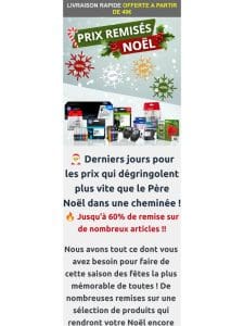 REMISES DE NOËL  Jusqu’à -60%