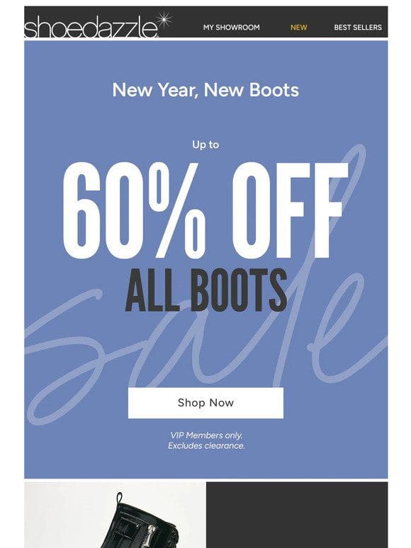 Re: All Boots Up to 60% Off