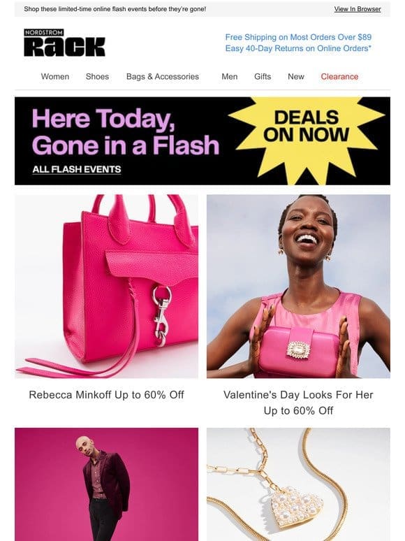 Rebecca Minkoff Up to 60% Off | Valentine’s Day Event! Up to 60% Off Looks， Gifts & More