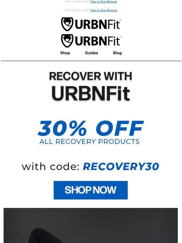 Recover with URBNFit… and 30% off.