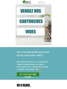 RecyCartouche : On rachète vos cartouches d’encre vides !