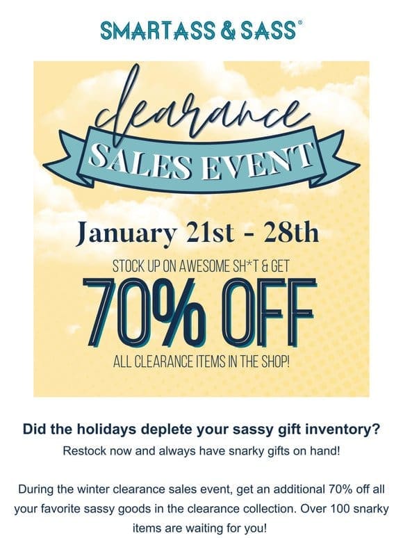 Refresh and restock your sassy gift inventory now!